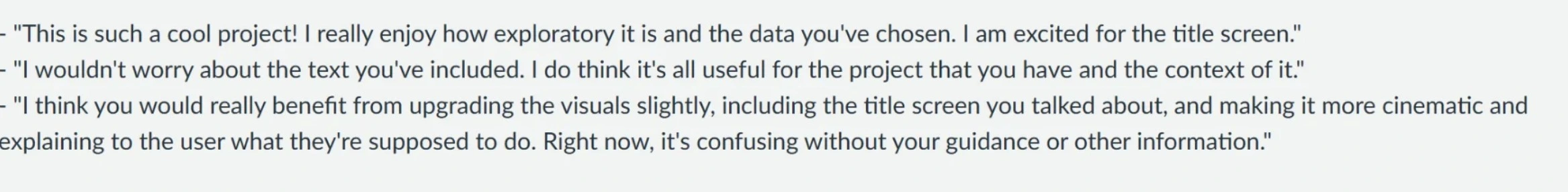 Usability testing notes